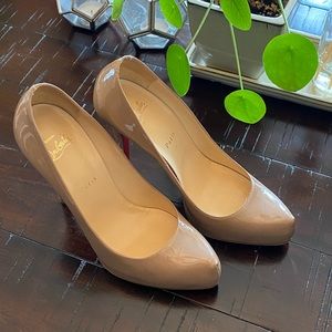 Christian Louboutin nude pumps